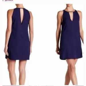 Parker Riviera Navy Side Lace Up Dress Sa M